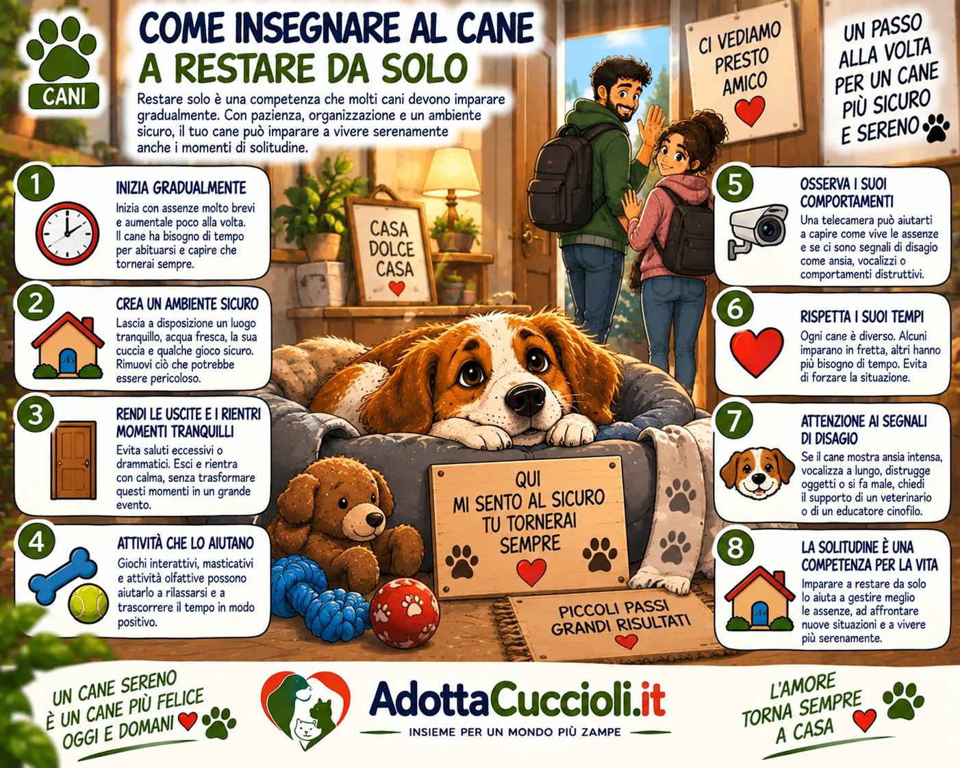 Come insegnare al cane a restare da solo
