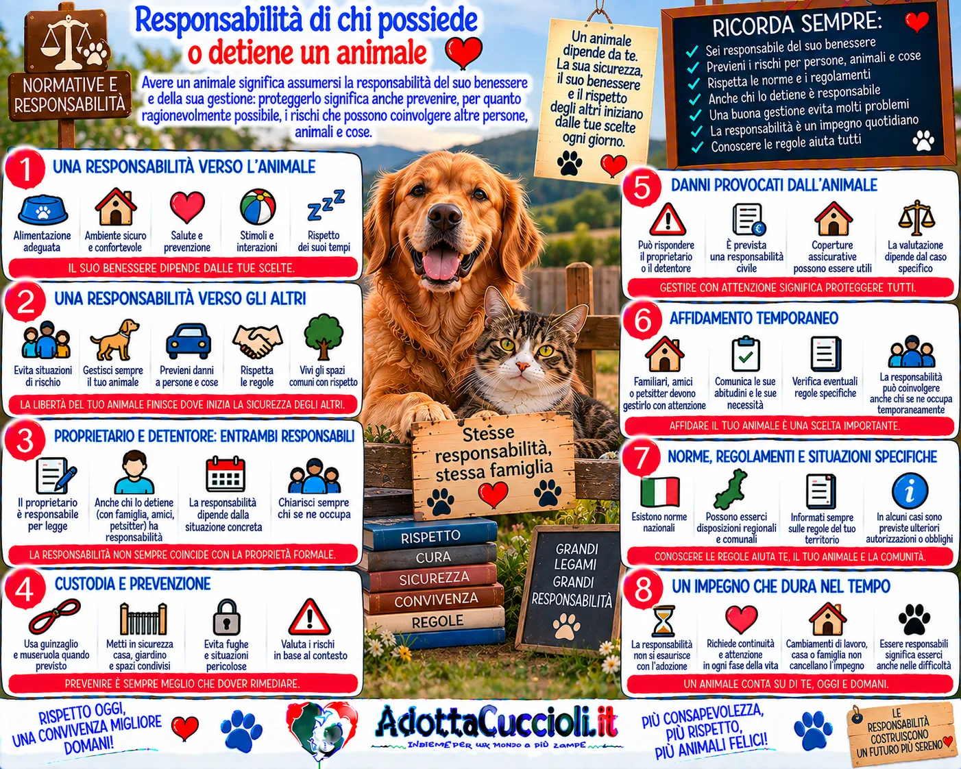 Responsabilità di chi possiede o detiene un animale