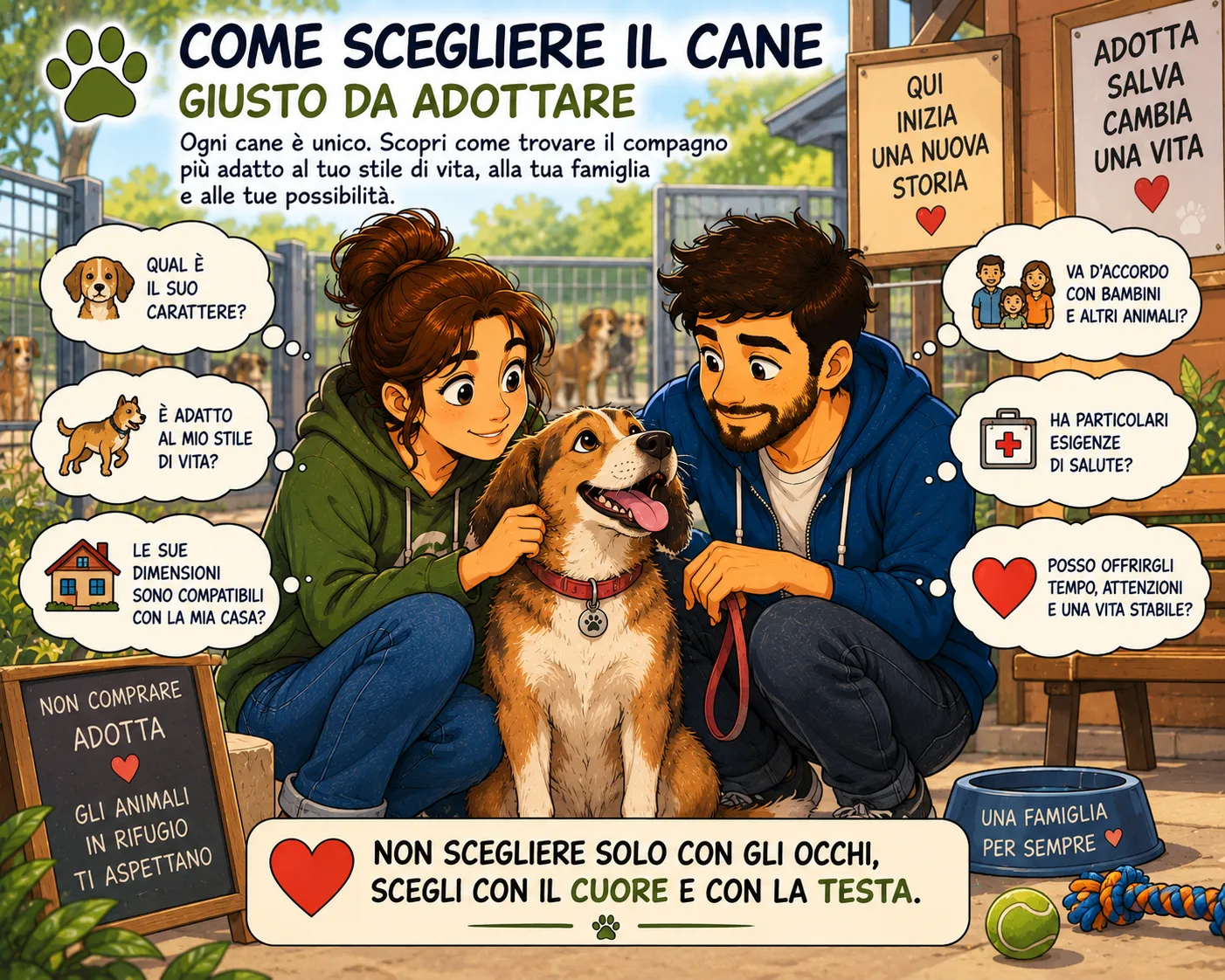 Come scegliere il cane giusto da adottare