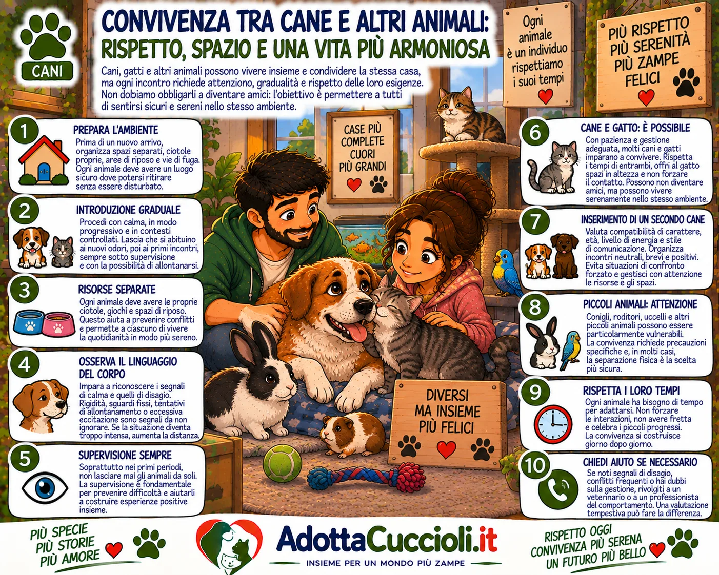 Convivenza tra cane e altri animali