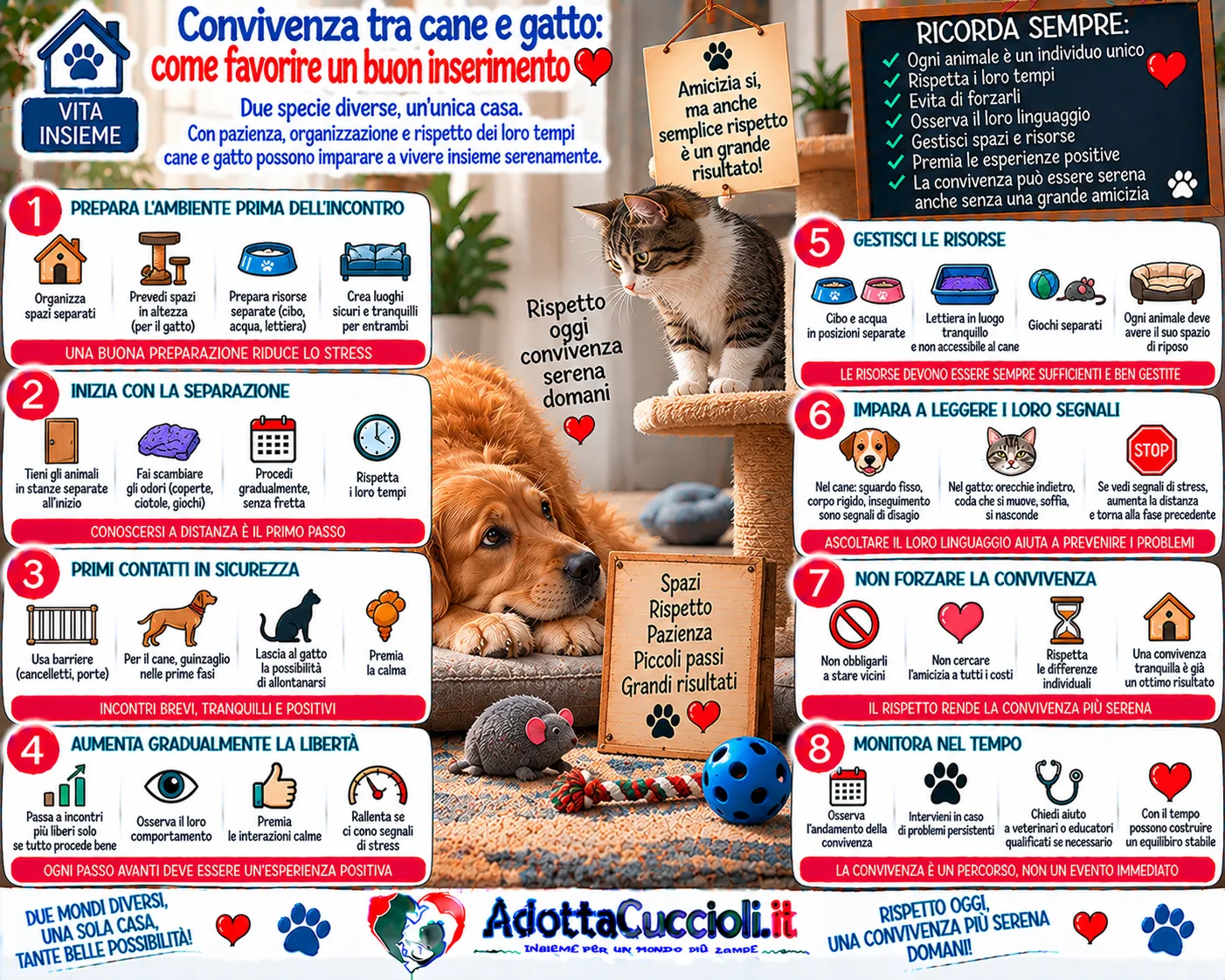 Convivenza tra cane e gatto: come favorire un buon inserimento