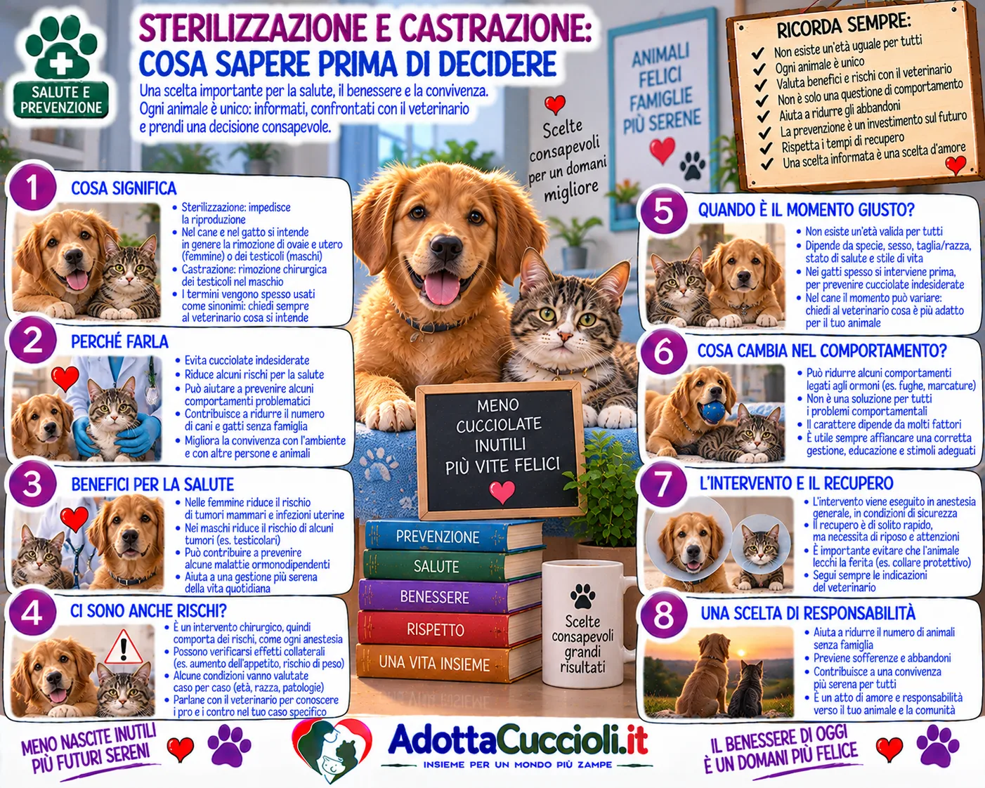 Sterilizzazione e castrazione: cosa sapere prima di decidere