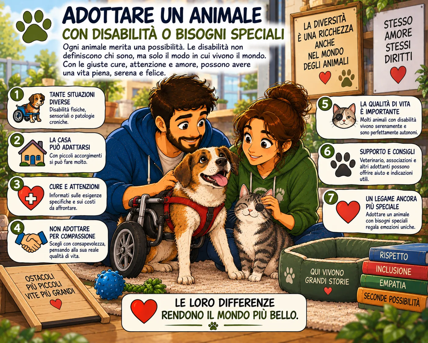 Adottare un animale con disabilità o bisogni speciali