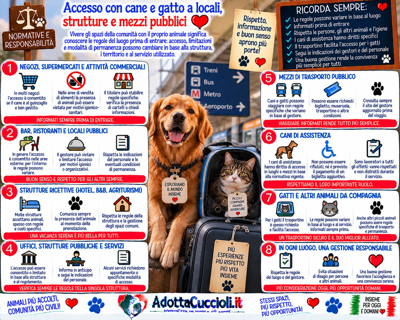 Accesso con cane e gatto a locali, strutture e mezzi pubblici