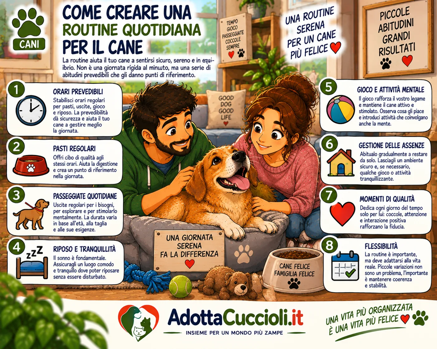 Come creare una routine quotidiana per il cane