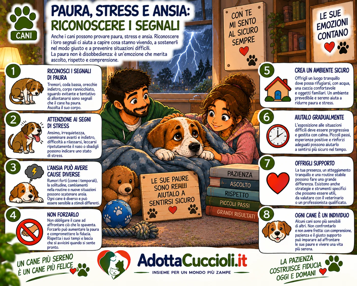 Paura, stress e ansia nel cane