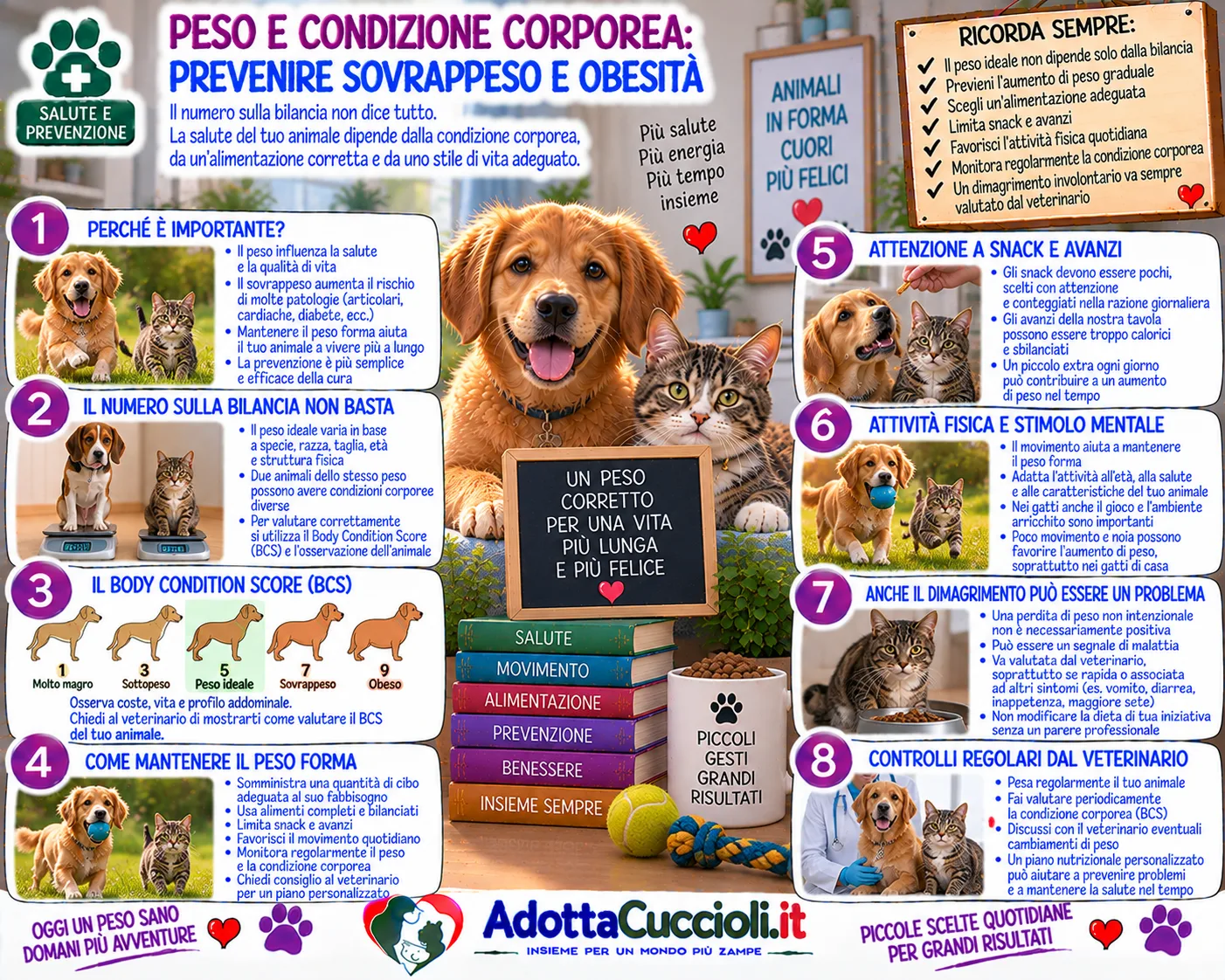 Peso e condizione corporea: prevenire sovrappeso e obesità