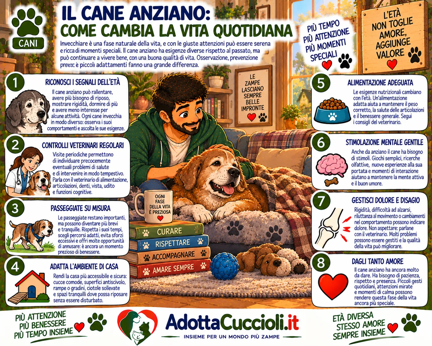 Il cane anziano: come cambia la vita quotidiana