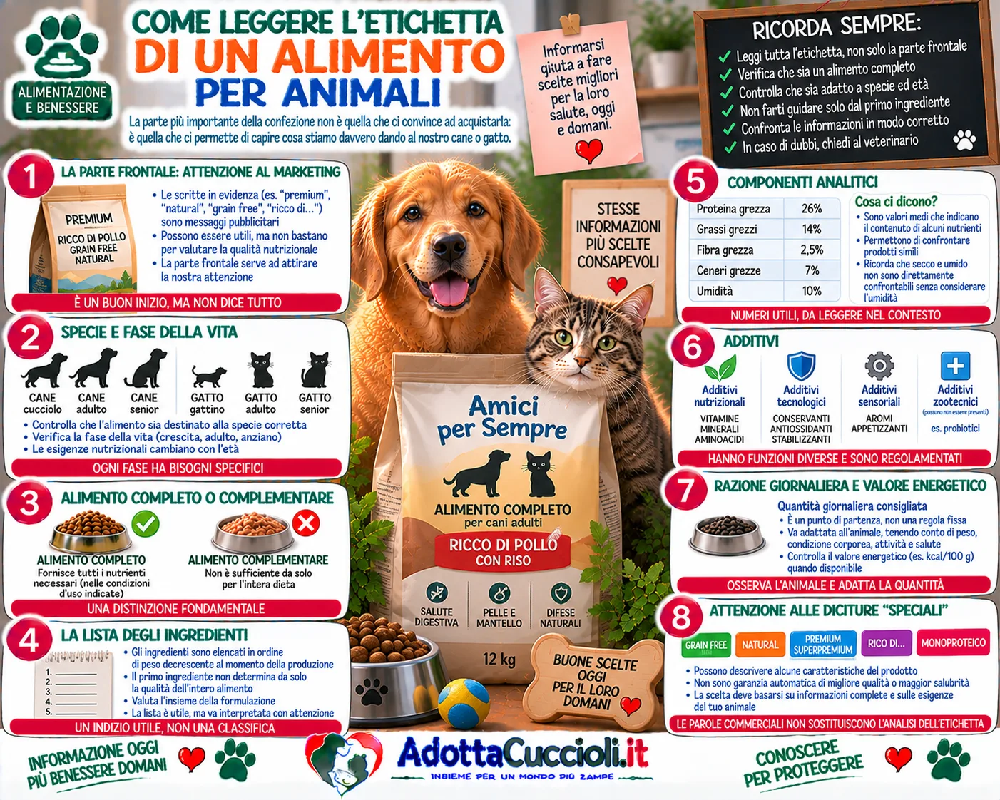 Come leggere l’etichetta di un alimento per animali