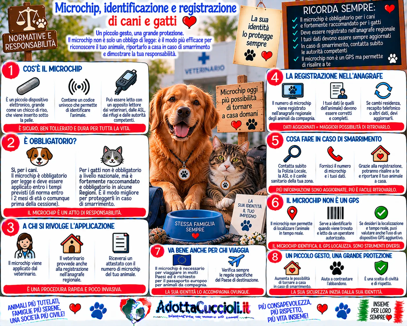 Microchip, identificazione e registrazione di cani e gatti