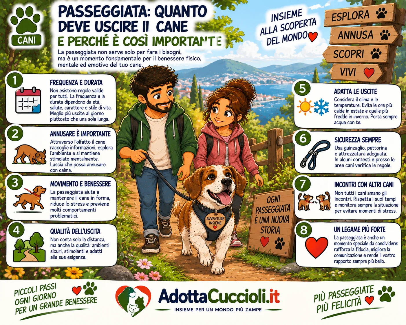 Passeggiata: quanto deve uscire il cane e perché è così importante