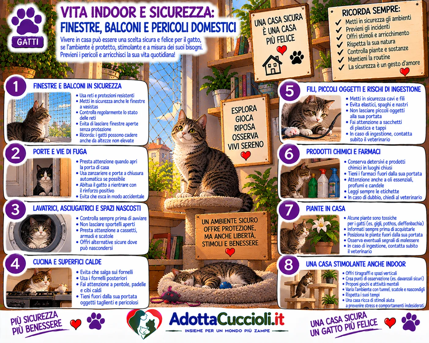 Vita indoor e sicurezza: finestre, balconi e pericoli domestici